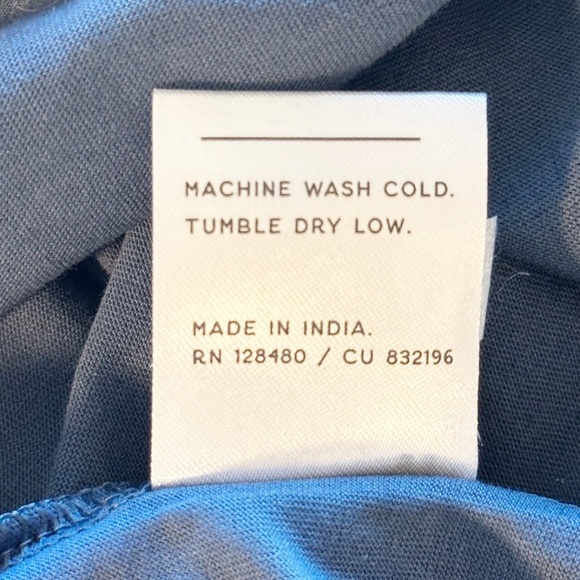 PACT Womens L Blue Midi Dress Softspun Tank Organic Cotton Minimal Coastal Comfy - Picture 10 of 11